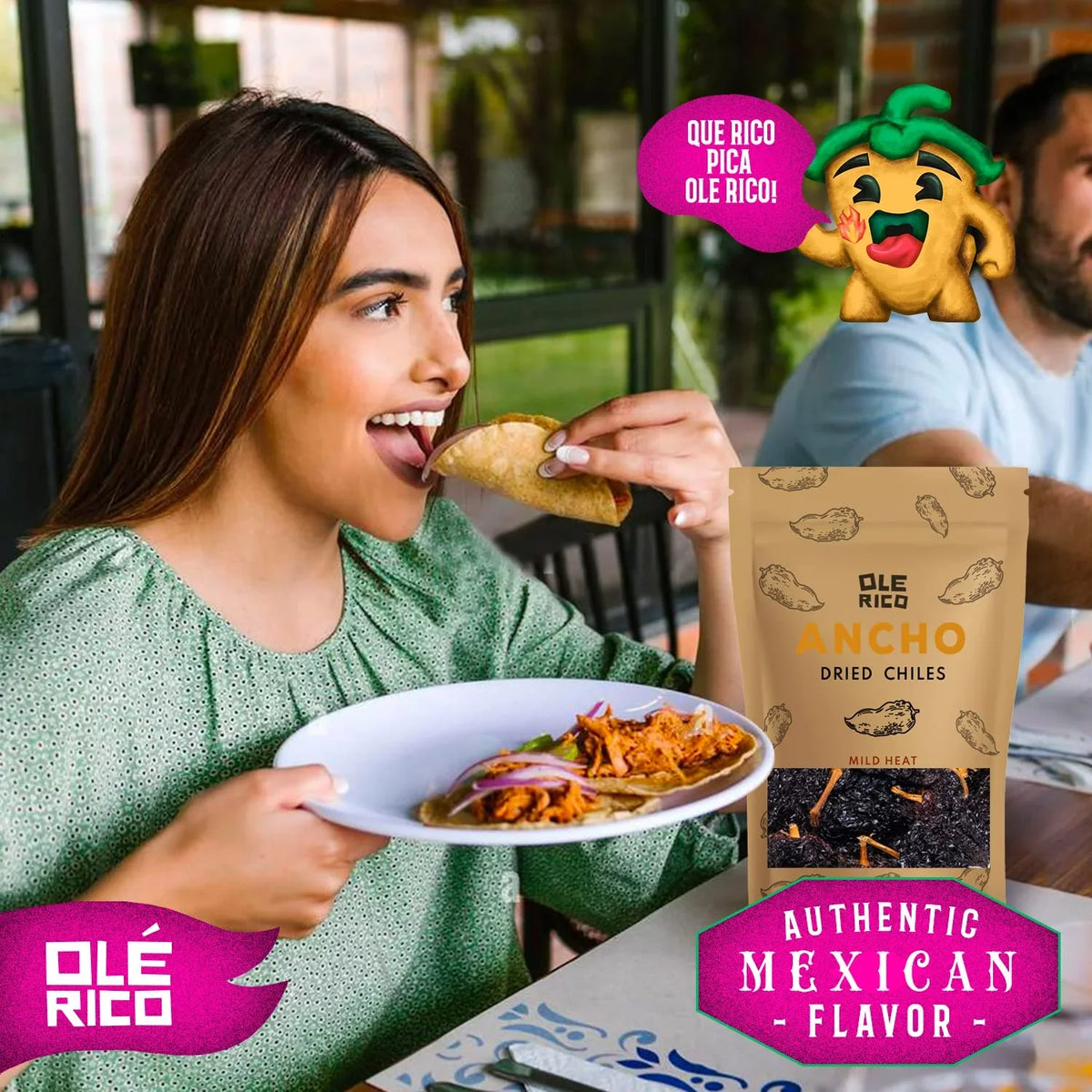 OLÉ RICO - Dried Chile Peppers 3 Pack Bundle (12 oz Total) - Ancho Chiles, Guajillo Chiles and Arbol Chiles - The Spicy Trio - Great For Mexican Recipes - Packaged In Resealable Bags