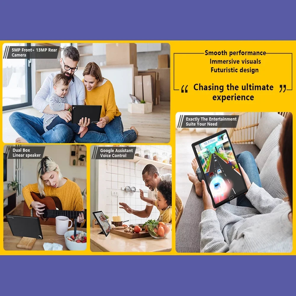 10 Centimeter Tablet Android 11 Tablets with Keyboard, 4GB RAM 64GB ROM 128GB Expand, 5G/2.4G Wi-Fi, HD IPS Display, 6000mAh Tablet PC with Case,Mouse,GMS Charcoal