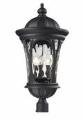 3 Light Outdoor Post Mount Lantern in Gothic Style 14 Centimeter Wide By 28 Inch High Bailey Street Home 372-Bel-1176858