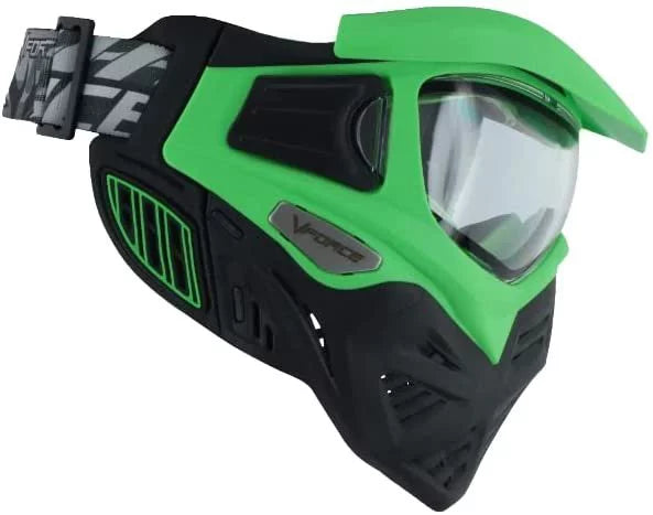 V-Force Grill 2.0 Mask Paintball Goggle w Clear Thermal Lens - Venom Green Midnight