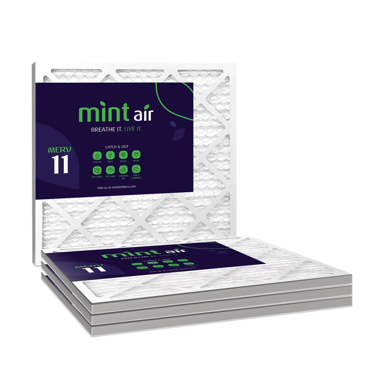 Simply Filters, 20x25x1 Air Filter, MERV 11, MPR 1000, AC Furnace Air Filter, 4-Pack