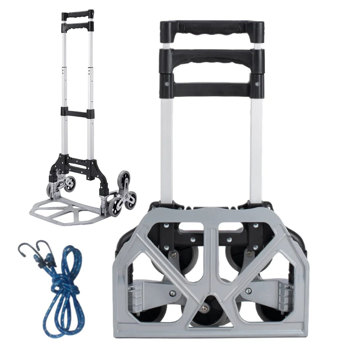WZTO Moving Dolly For Stairs | Heavy Duty Collapsible Trolley With Wheels | Portable Folding Truck For Luggage, Moving, Travel, Shopping, Workplace, Warehouse Distribution