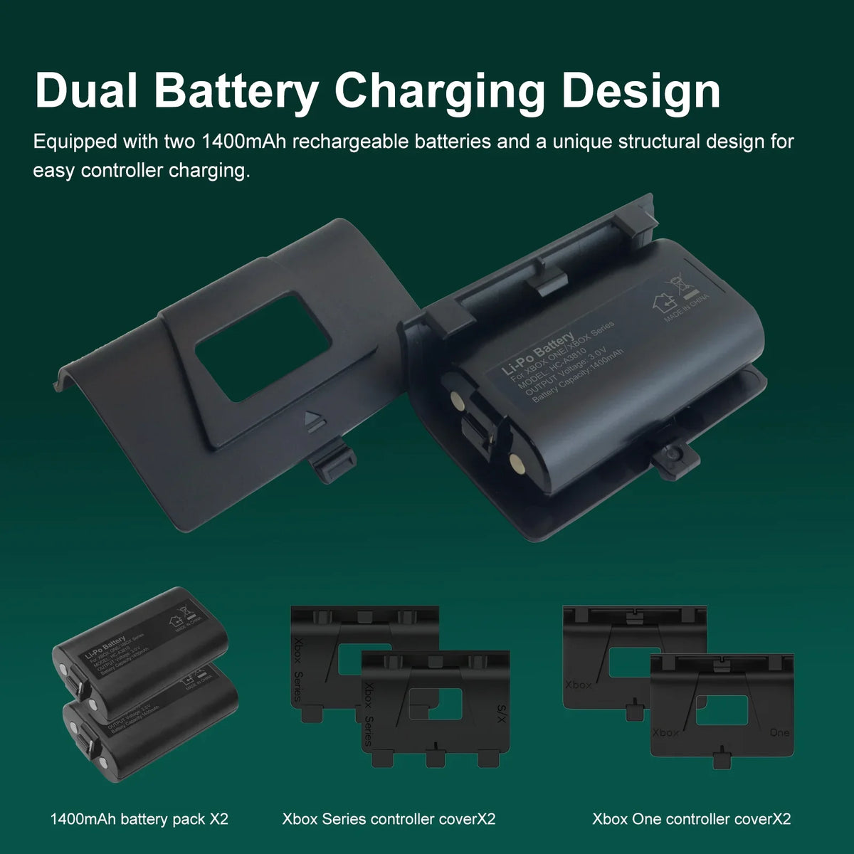 Vertical Charging Stand with Cooling Fan for Xbox Series X/S, Cooling Station Dock with 12 Games Storage Organizer, Dual Controller Charger Station & Headphone Holder with 2 X 1400 mAh Battery Packs