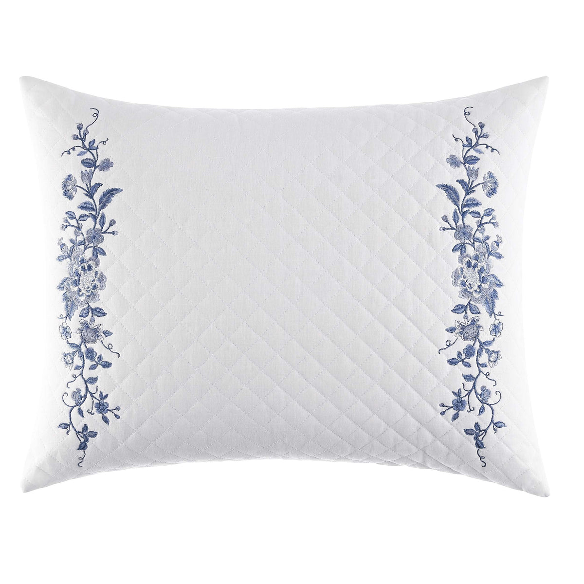 Laura Ashley Collection Perfect Decorative Throw Pillow, Premium Designer Quality, Decorative Pillow for Bedroom Living Room and Home D cor, 1 Count (Pack of 1), Charlotte Blue/White Throw Pillow (16" x 20") Charlotte Blue/White