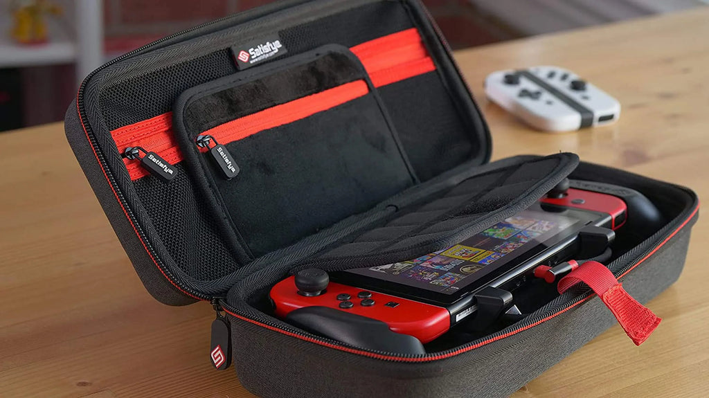 Satisfye ZenGrip Pro Gen 3 OLED Elite Bundle, Accessories Compatible with Switch - The Bundle includes: Grip, Elite Case and a Low Profile USB C-C Cable. BONUS: 2 Thumbsticks+1 JoyCon Rail
