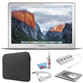 Apple MacBook Air Unit (i7 2.2GHz, 512GB SSD) (Early 2015, MMGF2LL/A) - Silver Bundle with Onyx Zipper Sleeve + Laptop Starter Kit + Cleaning Kit (Refurbished)