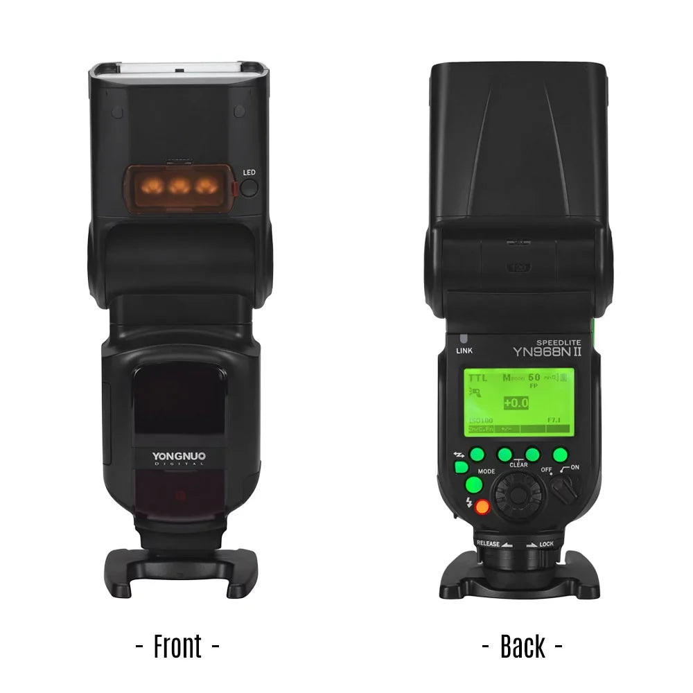 YONGNUO Camera Flash,Yn968n Ii 5600k Dslr Cameras Dslr Cameras Compatible Yn968n Wireless Ttl Speedlite 1/8000s Speedlite 1/8000s Hss Built-in Led 5600k Cameras Compatible With Compatible With Yn622n