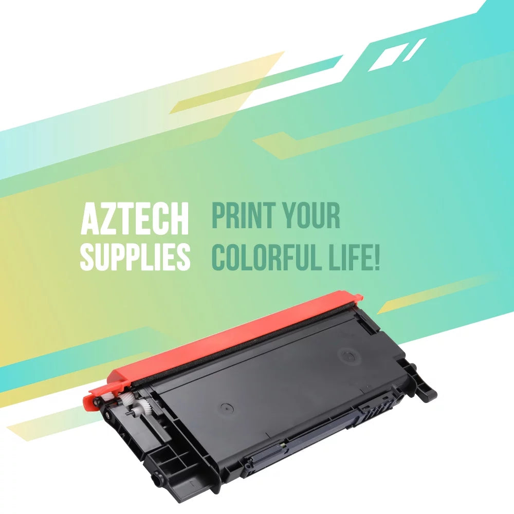 AAZTECH 5-Pack Compatible Toner Cartridge for Samsung CLT-K406S CLT-C406S CLT-Y406S CLT-M406S 406S Printer Ink Dark