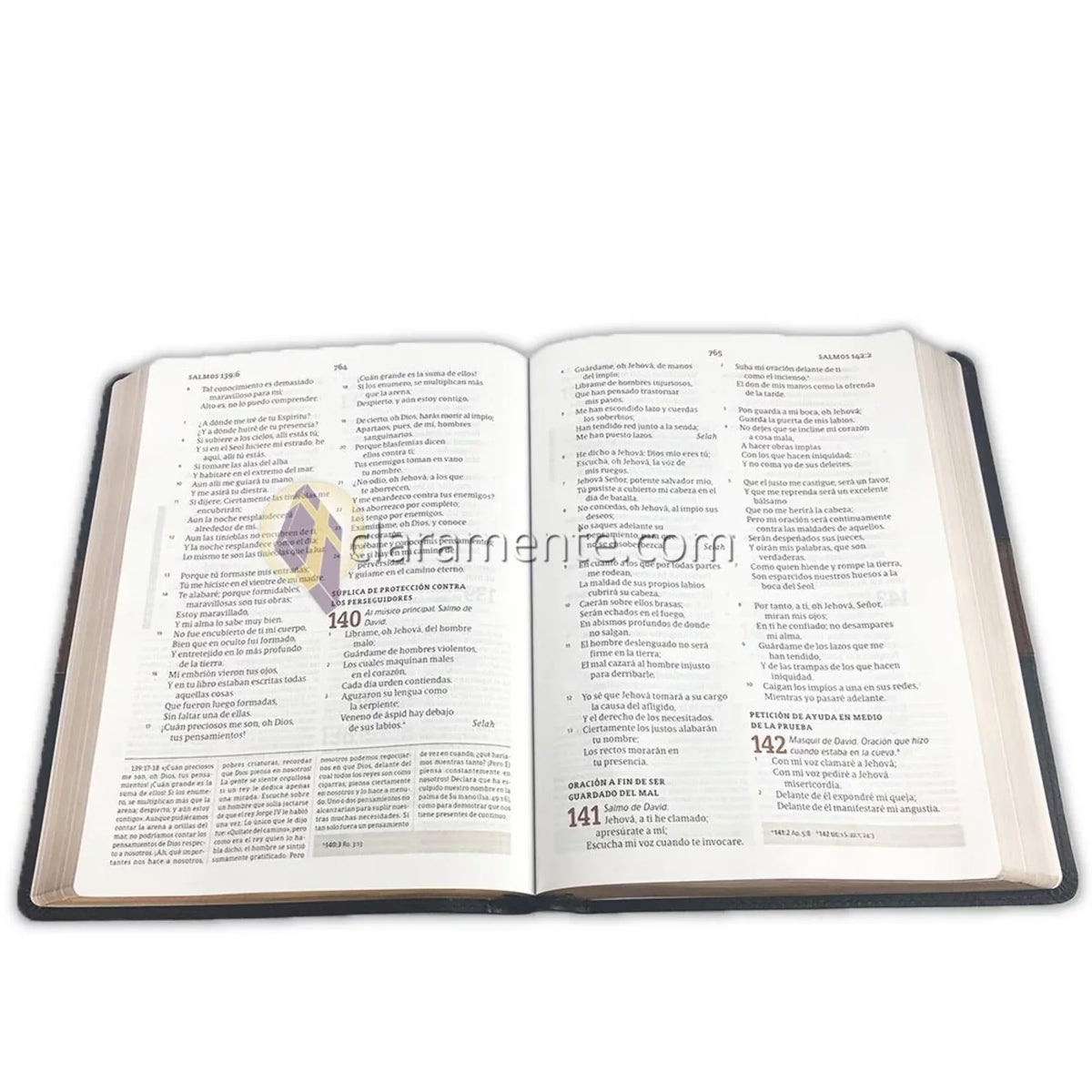 RVR 1960 Biblia de estudio Spurgeon, negro/marrón símil piel (Hardcover)