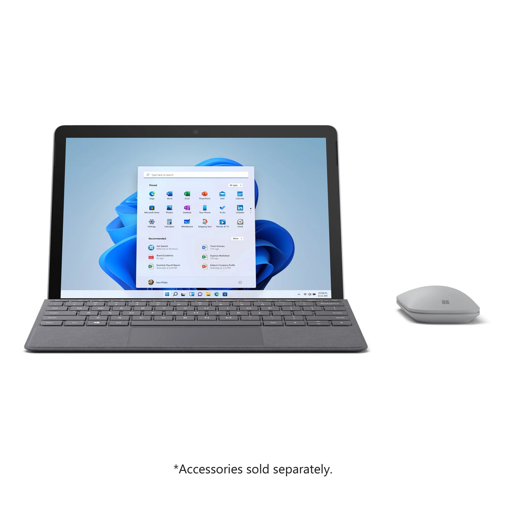 Microsoft Surface Go 3 10.5" Pixel Sense Flow Display, 10 Point Multi- touch, Intel®Pentium® Gold 6500Y, 8GB RAM, 128GB SSD, Platinum, Windows 11, 8VA-00001