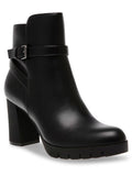 ANNE KLEIN Womens Dark Buckle Accent Cushioned Heidi Round Toe Block Heel Zip-Up Dress Booties 10.5 M