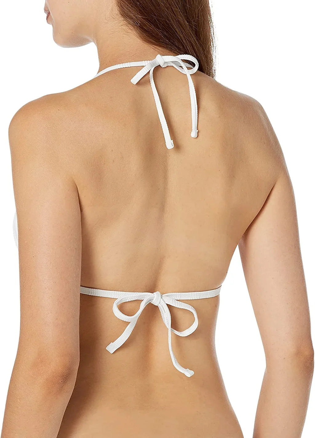 La Blanca Womens Halter Triangle Swimsuit Top 12 White