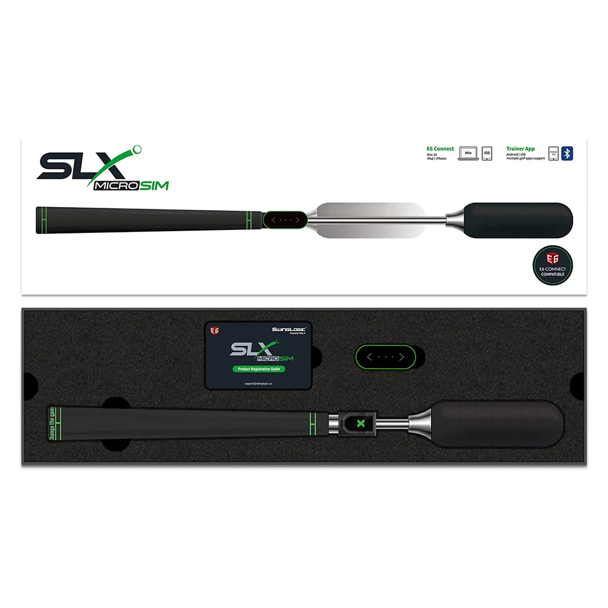 SwingLogic SLX MicroSim Indoor Golf Simulator with E6 Connect Compatibility