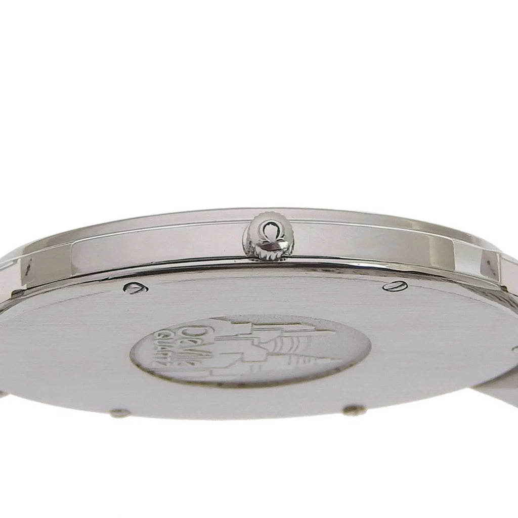 Pre-Owned Omega OMEGA De Ville Watch Stainless Steel Swiss Made Silver/Gold Quartz Silver Dial Boys (Fair)