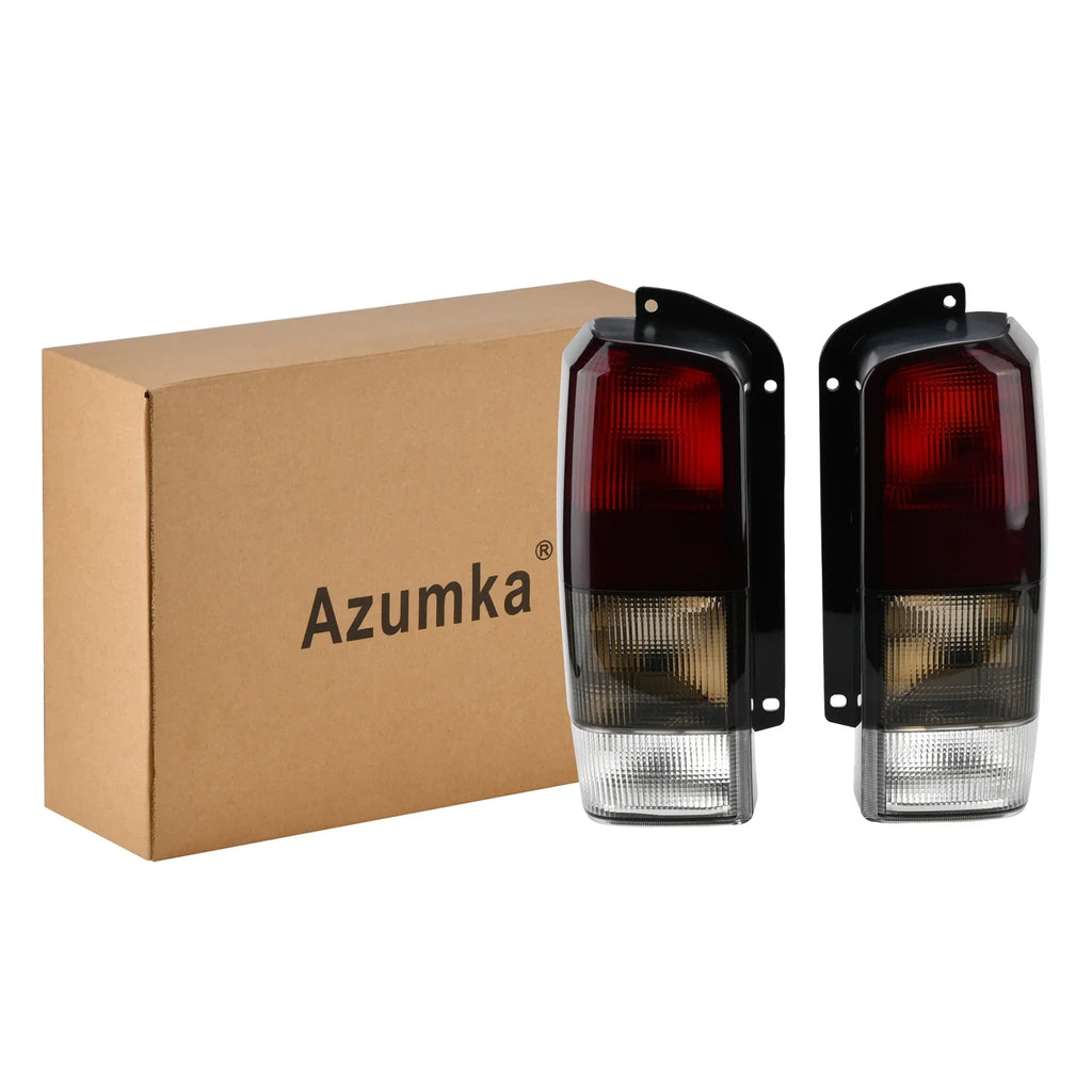 Fits for Jeep 97-01 XJ Tail Lights Midnight Smoke Lens Rear Tail Lamps Set(Left + Right)Compatible with 1997-2001 Cherokee XJ