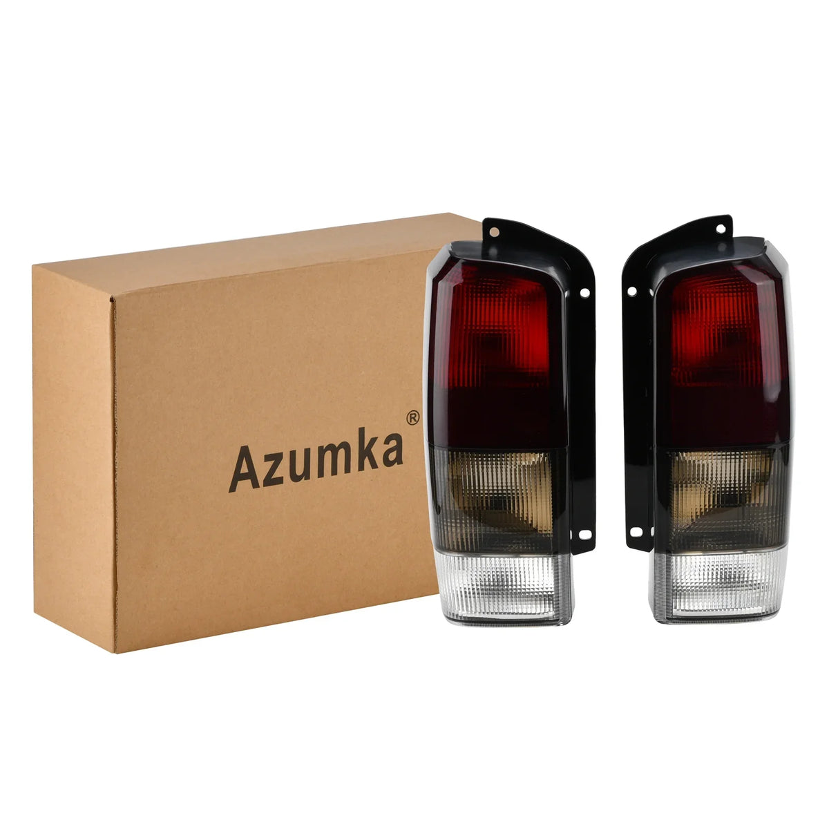 Fits for Jeep 97-01 XJ Tail Lights Midnight Smoke Lens Rear Tail Lamps Set(Left + Right)Compatible with 1997-2001 Cherokee XJ