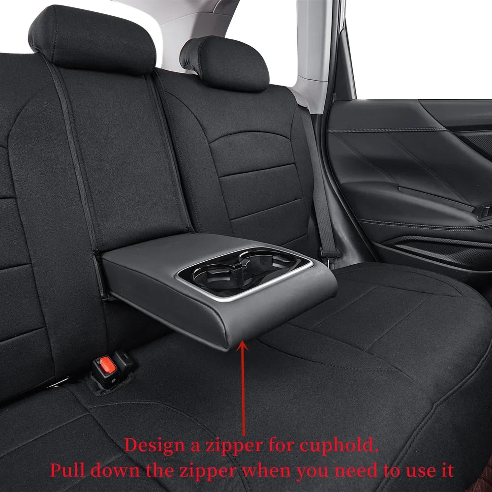 Coverdream Custom Fit KONA Car Seat Covers for Hyundai KONA 2018 2019 2020 2021 2022 2023 - Polyester Onyx Set)