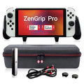 Satisfye ZenGrip Pro Gen 3 OLED Elite Bundle, Accessories Compatible with Switch - The Bundle includes: Grip, Elite Case and a Low Profile USB C-C Cable. BONUS: 2 Thumbsticks+1 JoyCon Rail