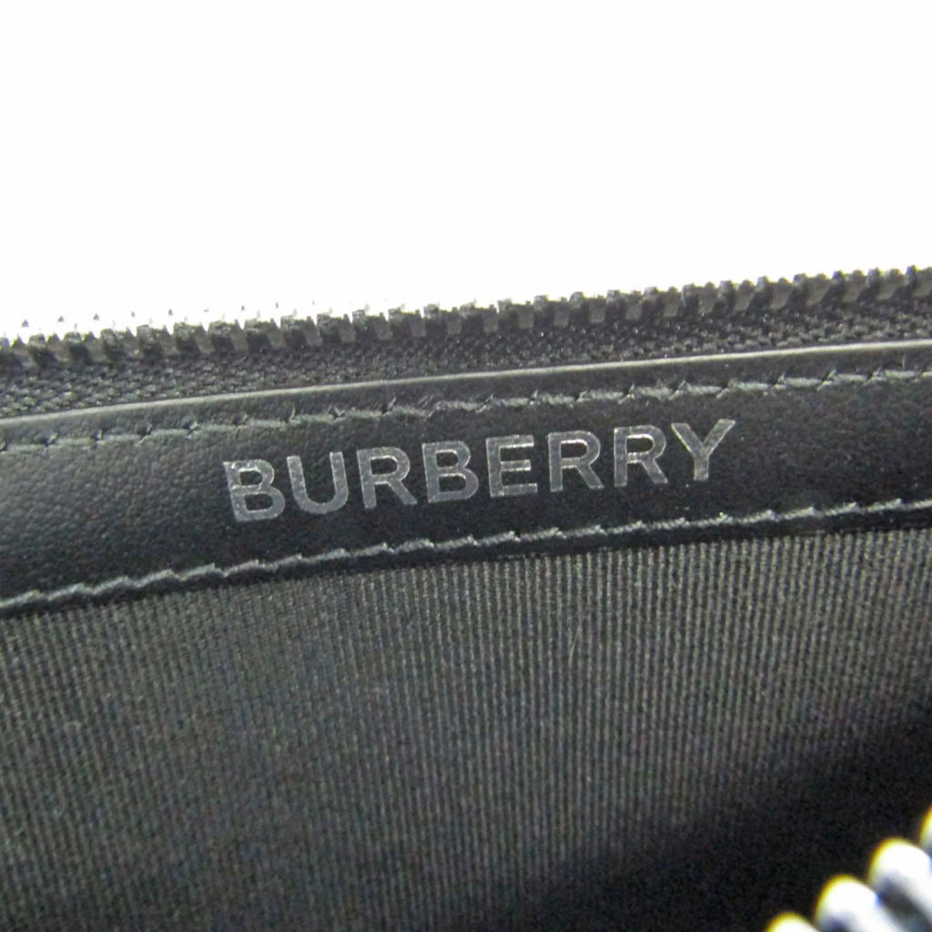 Pre-Owned Burberry Coin Case 8051832 Leather Card Case Dark (Good)