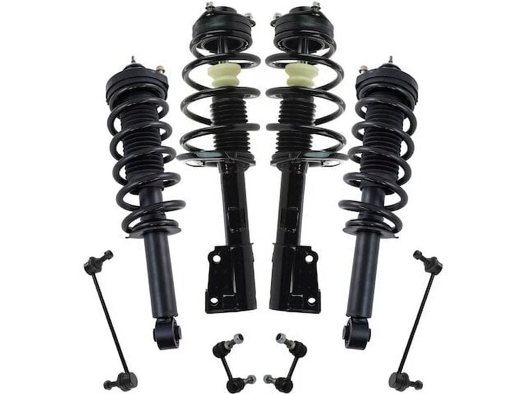 Front and Rear Strut Coil Spring and Sway Bar Link Kit - 8 Piece - Compatible with 2009 - 2018 Dodge Journey 3.5L 3.6L V6 2010 2011 2012 2013 2014 2015 2016 2017