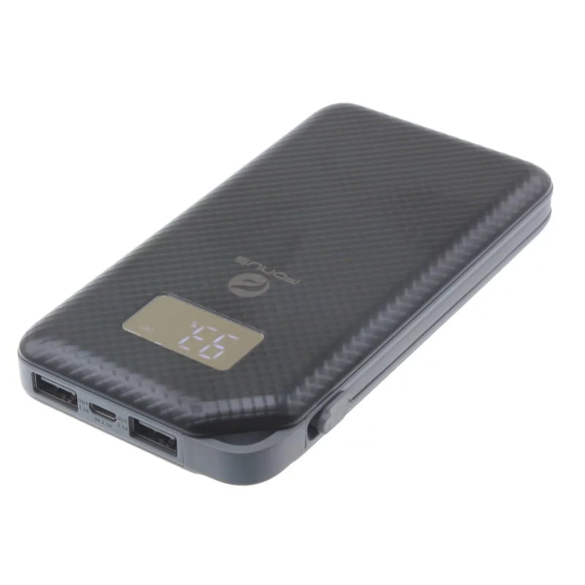 Charger 10000mAh Power Bank w Type-C Retractable USB Cable O1D for Acer Liquid Jade Primo - Alcatel PulseMix, Idol 5S 5 4S - Midnight Key2, Motion, KEYone - BLU G9 Pro, Vivo 5 - BOLD N1