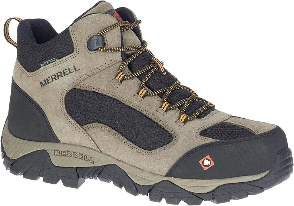 Merrell Men's Moab Onset Waterproof Work Boot Composite Toe Stone 8 1/2 D(M) US
