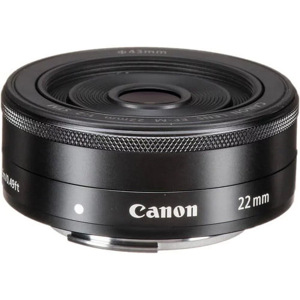 Canon EF-M 22mm f/2 STM Lens in Midnight Compatible with Canon Mirrorless Cameras: Canon EOS M10, M100, M200, M3, M5, M50, M50 Mark II, M6, M6 Mark II & More