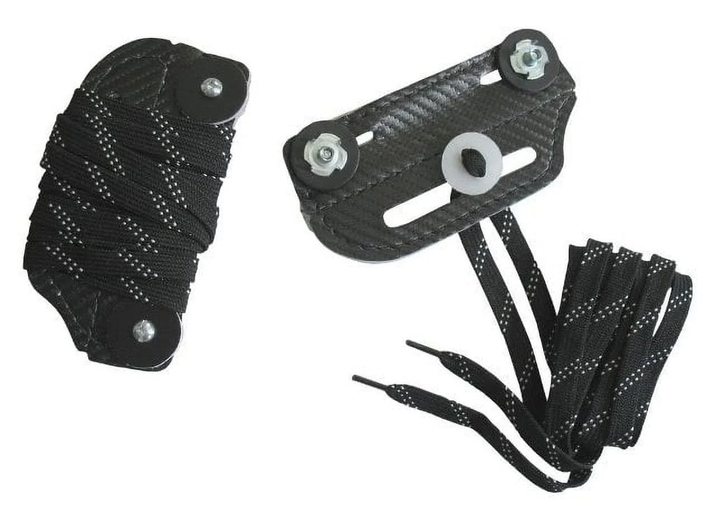 A&R Sports Hockey Goalie Slider Toe Bridge, Pair - Leather, Nylon Lace, Hardware Charcoal