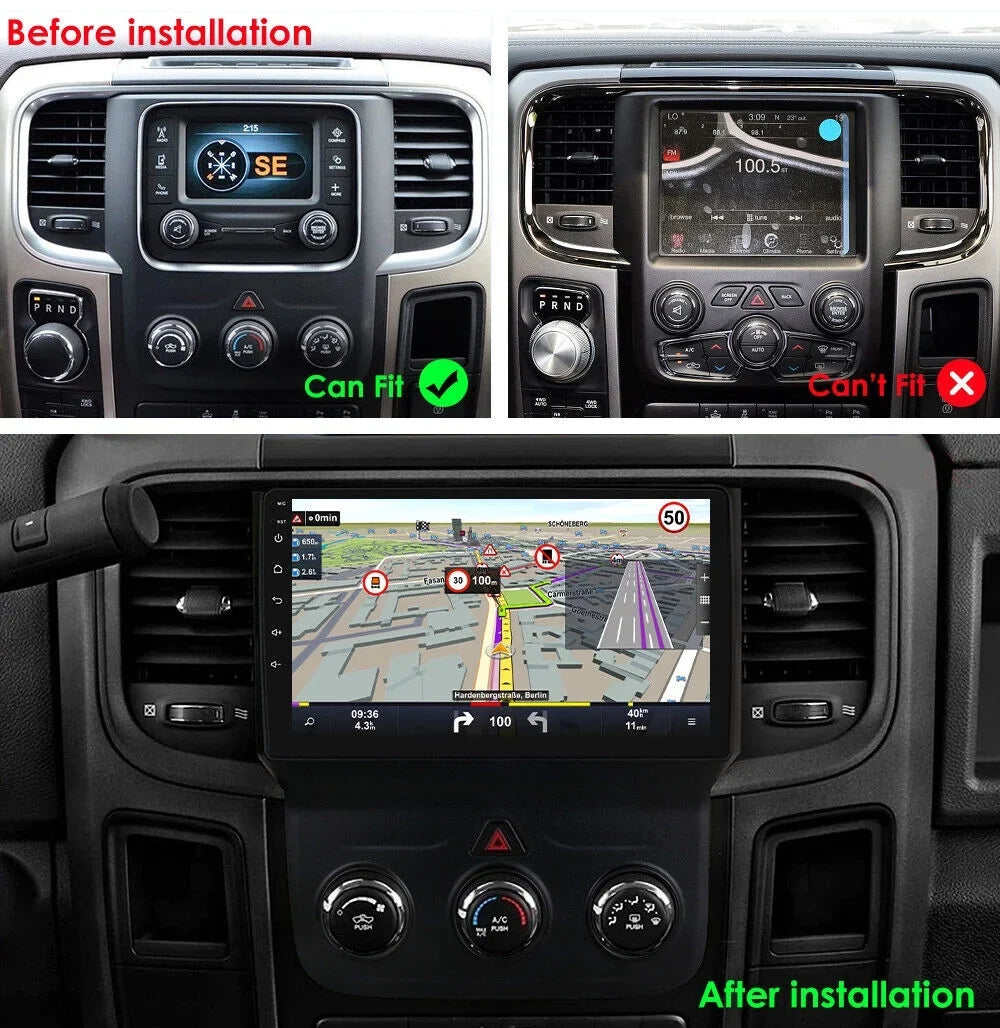 Unit 1280*720 IPS Carplay For Dodge Ram 1500 2500 3500 2013-2018 Android 12.0 Car Stereo Radio GPS 2+32GB