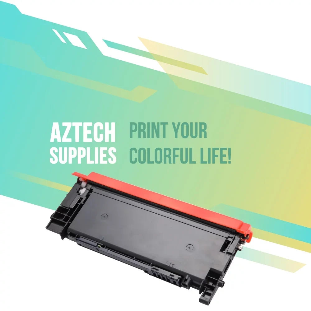 AAZTECH 5-Pack Compatible Toner Cartridge for Samsung CLT-K406S CLT-C406S CLT-Y406S CLT-M406S 406S Printer Ink Dark
