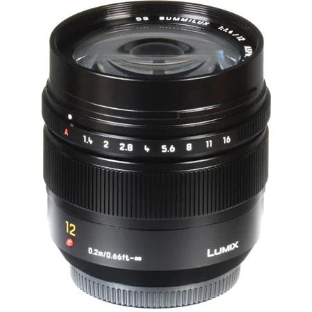 Lumix G Leica DG Summilux 12mm f/1.4 Aspherical Lens for Micro Four Thirds, Midnight