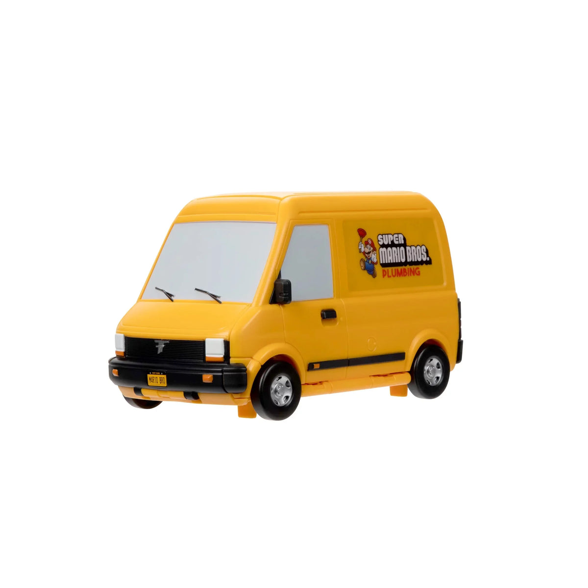 Super Mario Bros. Movie Yellow Van Playset Opens to Reveal Movie Moment with 1.25 Centimeter Action Figure Children 3 to 8