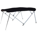 Carver A(8SQ)4893UB-02 8'L 4-Bow SQ Tube Pontoon Bimini Top Kit - 48"H, Fits 96"-102" W, Jet Onyx