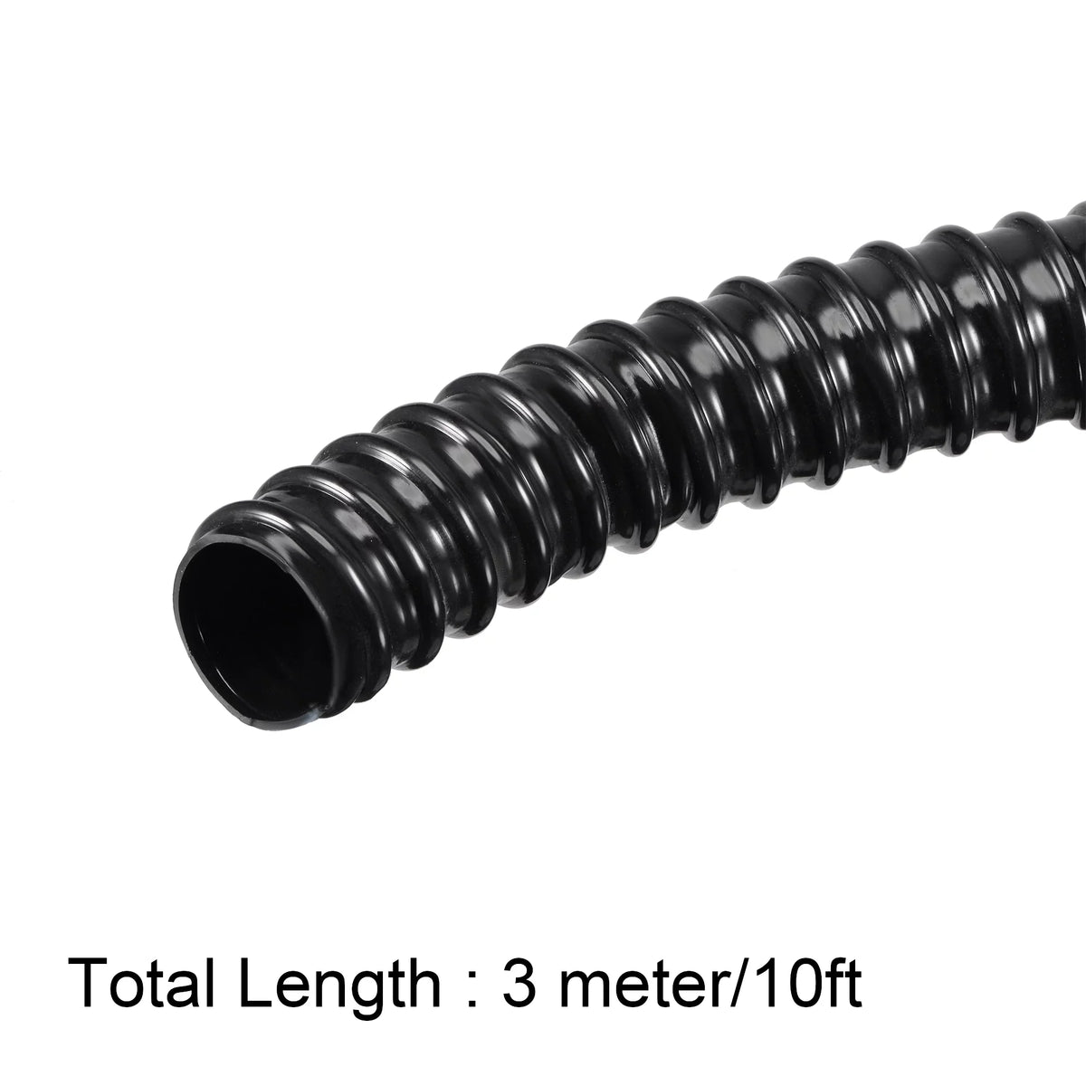 1 Centimeter ID Wavy Pond Pipe Dark Polyvinyl Tube Aquarium Hose, 10ft