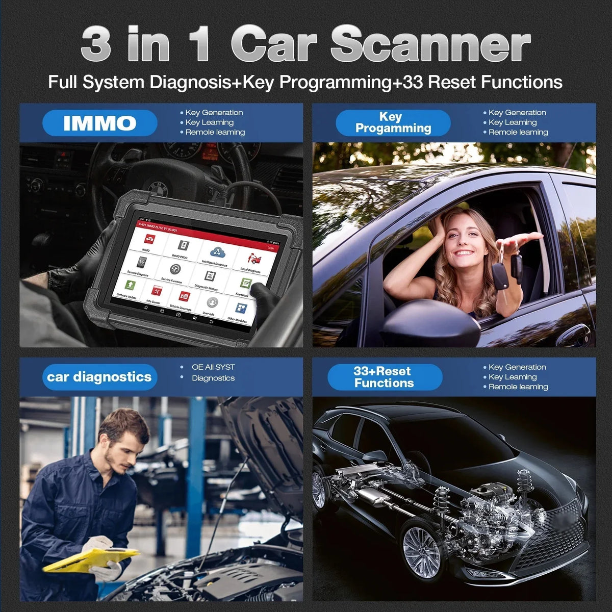 2024 Newest Launch X431 IMMO ELITE Car Diagnostic Scan Tool with XPROG-3 Key Programmer All Systems ,CANFD/DOIP,39+ Services