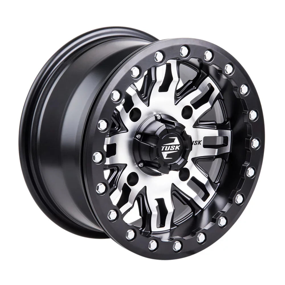 4/156 Tusk Teton Beadlock Wheel 15x7 5.0 + 2.0 Dark For YAMAHA Wolverine RMAX 2 1000 Sport 2022