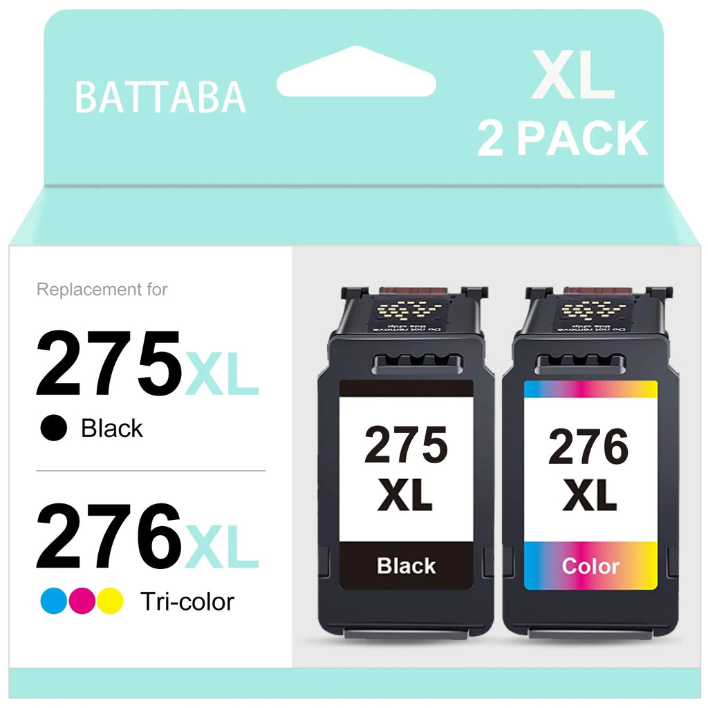 275XL Ink Cartridges for Canon Ink 275 and 276 for Pixma TS3522 TS3520 TS3500 TR4722 TR4720 TR4700 Midnight Tri-Color)