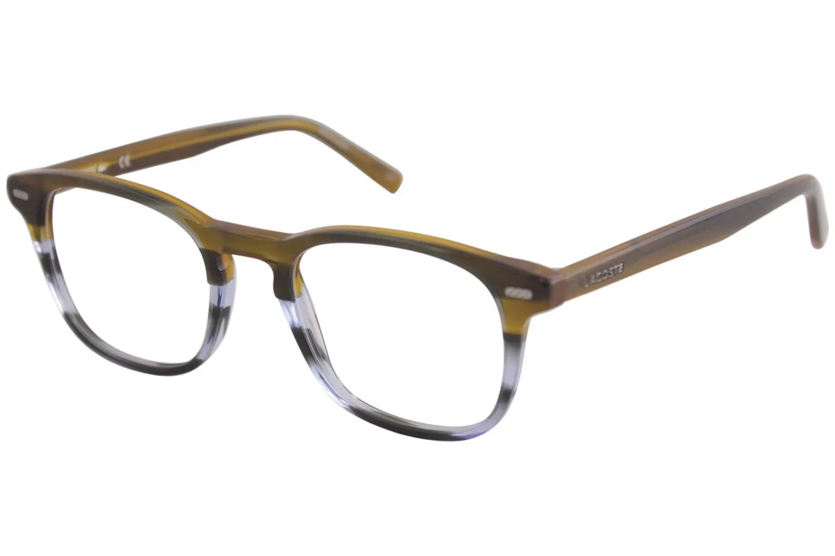 Lacoste Men's Eyeglasses L2832 L/2832 215 Striped Brown/Blue Optical Frame 50mm