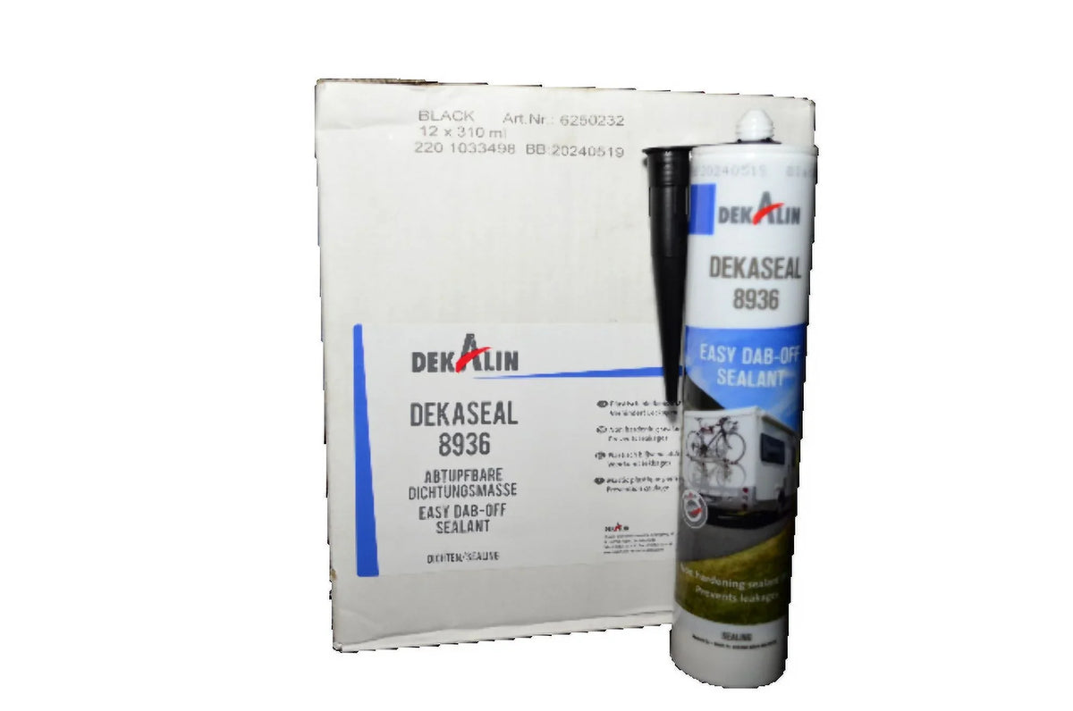 DEKALIN Dekaseal 8936 2 Pack 310ml Cartridge Plastic-Elastic Onyx Sealant / Adhesive