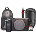 Sony Alpha a7C Full-Frame Mirrorless Camera Onyx with Tamron 70-180mm Di III VXD Lens Accessory Kit