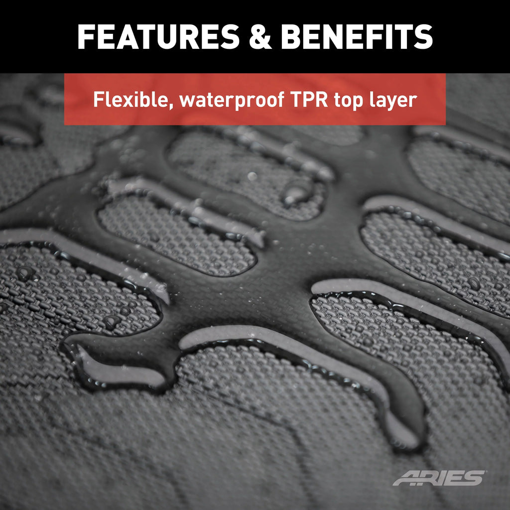ARIES JP01311809 StyleGuard XD Midnight Custom Floor Liners, Select Jeep Renegade, 1st Row Only