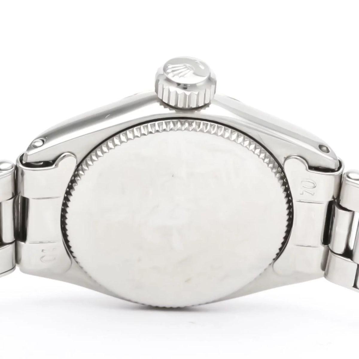 Authenticated Used Vintage ROLEX Precision White Gold Steel Hand-Winding Mens Watch 6525 BF551892