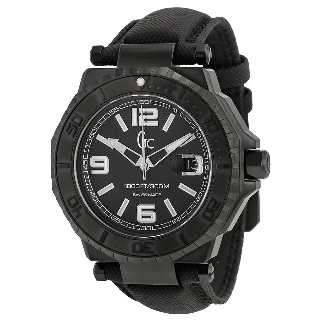 Guess GC-3 Collection Onyx Dial White Accent Mens Watch X79011G2S