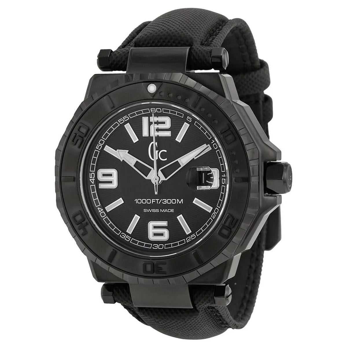 Guess GC-3 Collection Onyx Dial White Accent Mens Watch X79011G2S
