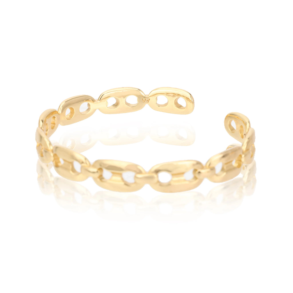 Vintage Havana Callie Mariner Link Bangle 18K Gold-plated For Women
