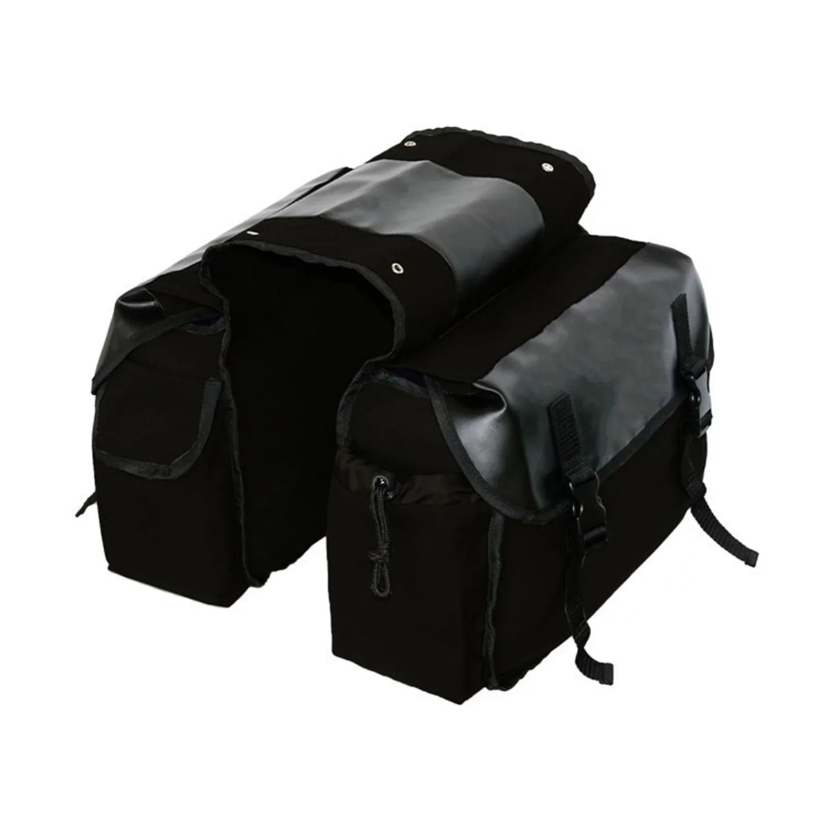 Gecheer Motorbike Large Capacity Saddle Bag Motorcycle Riding Travel Canvas Waterproof Panniers Box Side Tools Bag Pouch for Motorbike