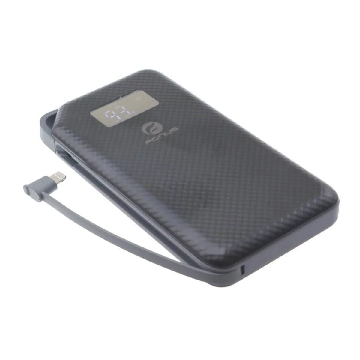 Charger 10000mAh Power Bank w Type-C Retractable USB Cable O1D for Acer Liquid Jade Primo - Alcatel PulseMix, Idol 5S 5 4S - Midnight Key2, Motion, KEYone - BLU G9 Pro, Vivo 5 - BOLD N1