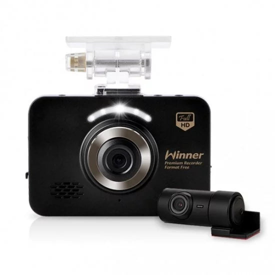 WinyTech 5MP Car Charcoal box dash cam HD wide angle Dual cameras 3.5" LCD touch Screen