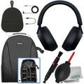 Ultimaxx Essential Sony WH-1000XM5 Noise-Canceling Wireless Over-Ear Headphones Bundle Onyx - Includes: Water-Resistant Gadget Backpack & More (7pc Bundle)