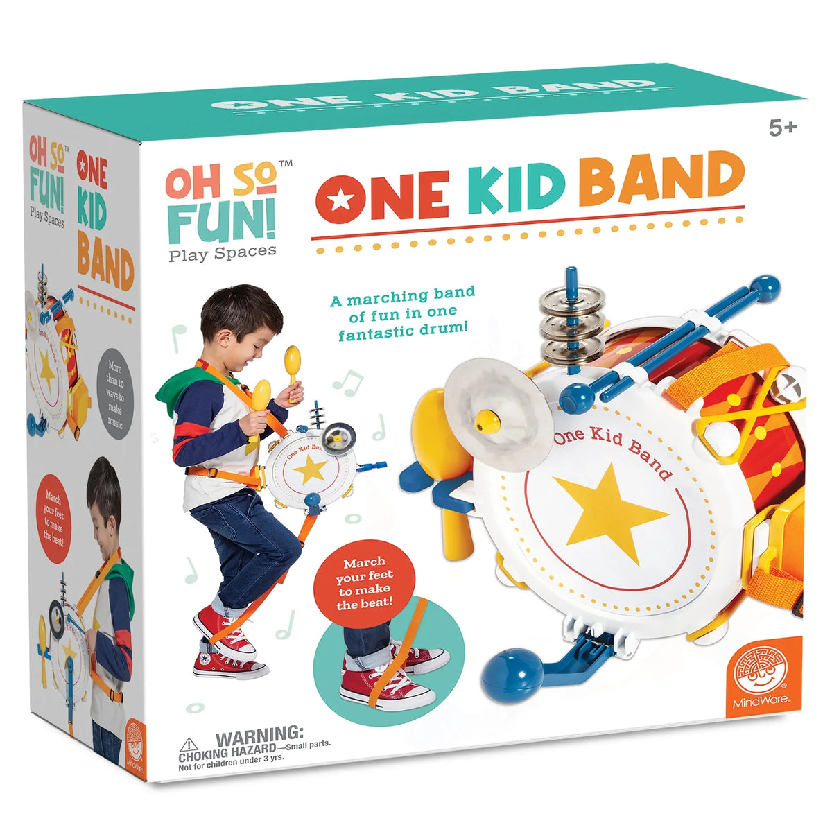 MindWare Oh So Fun! One Kid Band Musical Instruments Set for Kids - Ages 5+